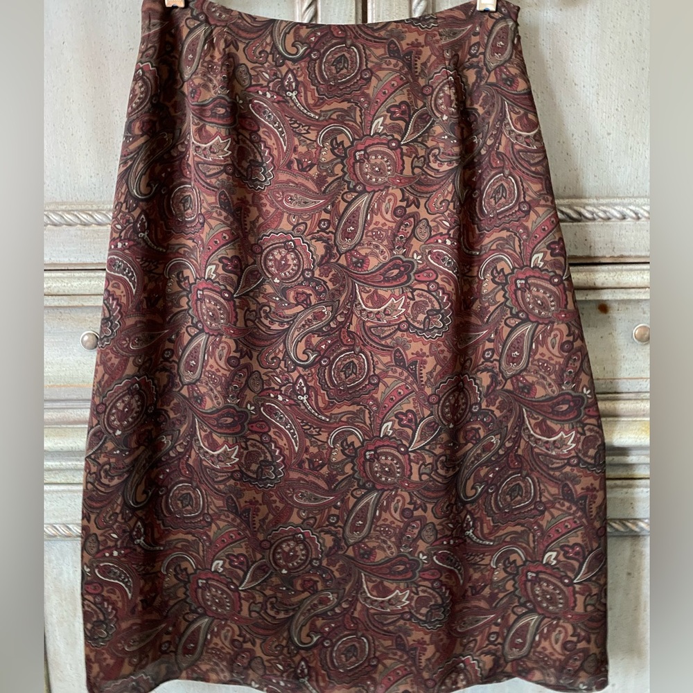 Paisley silk skirt